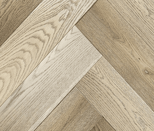 Английская (Венгерская) елка Kraft Parkett PREMIUM HERRINGBONE 100mm 500/600x100x14 мм Дуб 33 Селект, упаковка 1.0 м