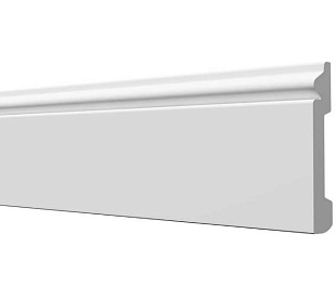 Плинтус напольный Decor Dizayn DD004 фигурный 119х15х2000 мм, упаковка 1 шт