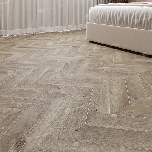 Замковый виниловый пол Alpine Floor Chevron Alpine ECO 18-3 MC Дуб Натуральный Отбеленный, упаковка 1.6764 м - Фото 4
