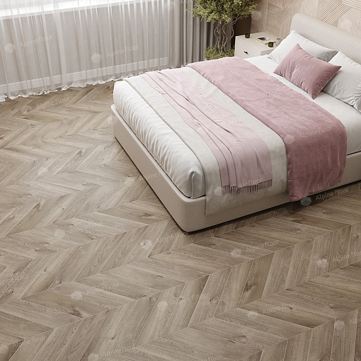 Замковый виниловый пол Alpine Floor Chevron Alpine ECO 18-3 MC Дуб Натуральный Отбеленный, упаковка 1.6764 м - Фото 3