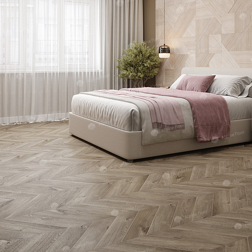 Замковый виниловый пол Alpine Floor Chevron Alpine ECO 18-3 MC Дуб Натуральный Отбеленный, упаковка 1.6764 м - Фото 2